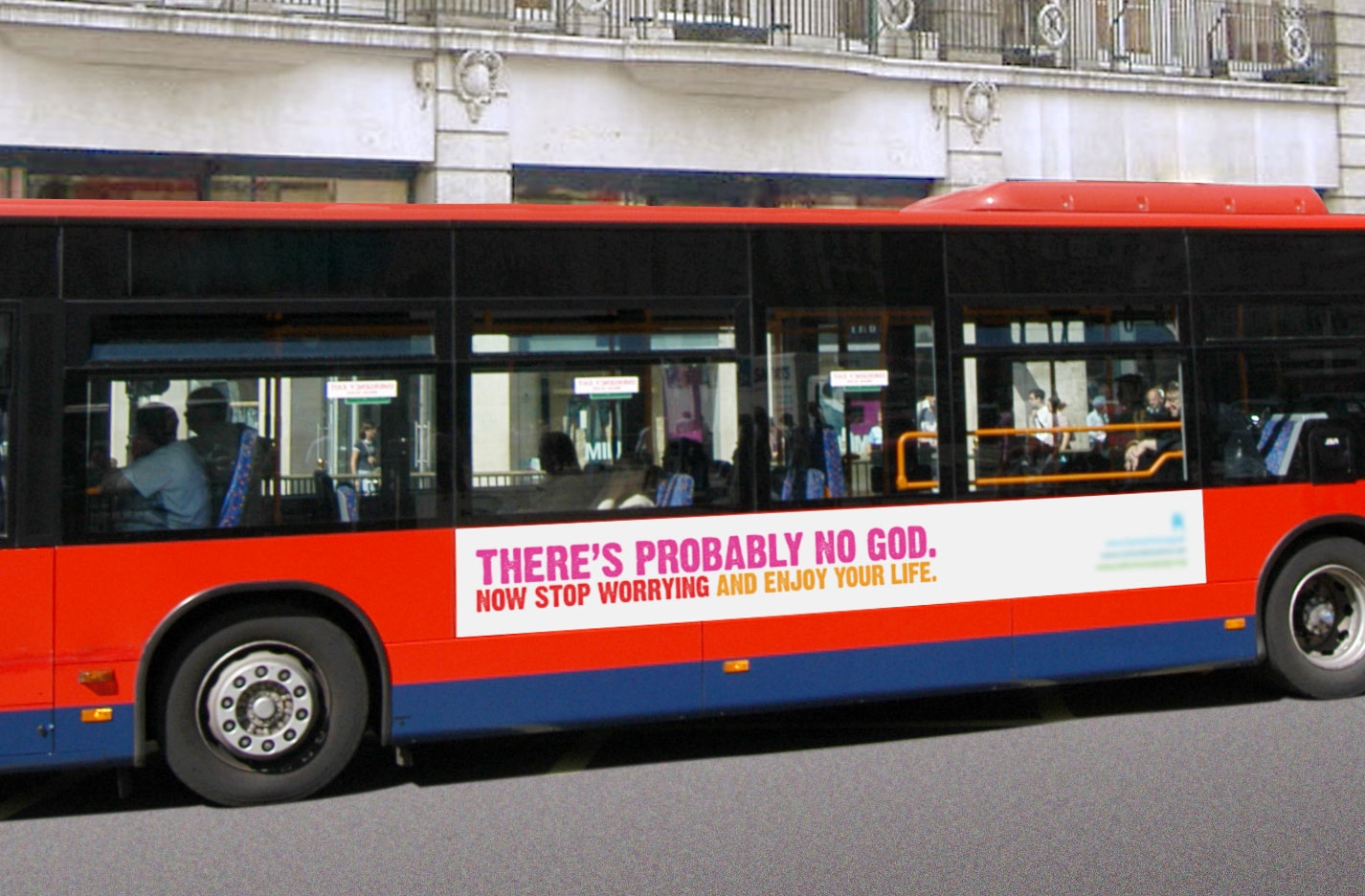 Probably No God On The Buses - Postkiwi