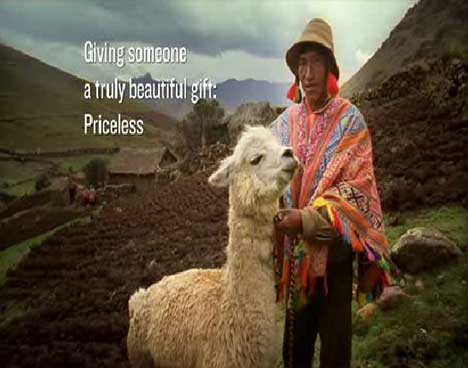 Oxfam Mastercard Alpaca Farmer