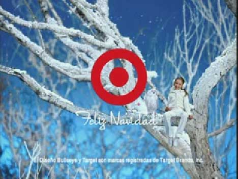 Target says Feliz Navidad in childrens TV ad