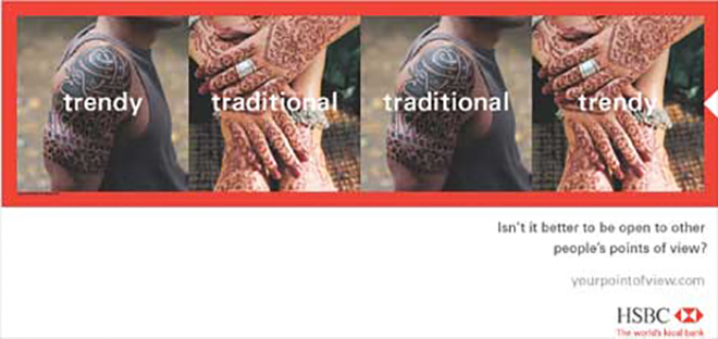 HSBC print ad - traditional or trendy?