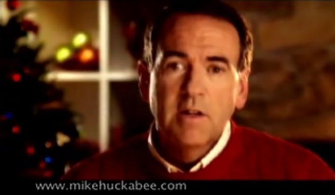 Mike Huckabee in Christmas Message commercial