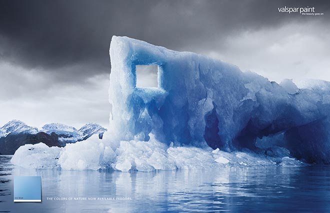 Iceberg in Valspar print ad