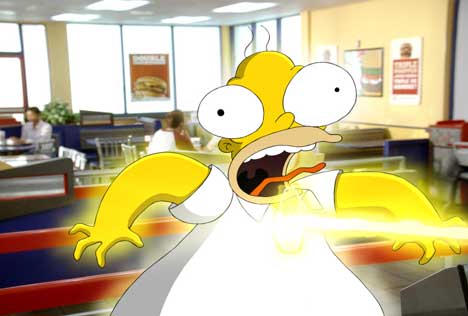 Homer in Burger King Simpsons TV ad