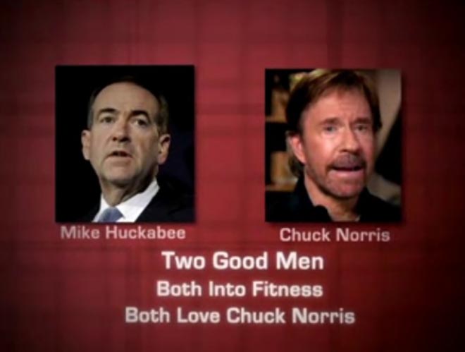 Mike Huckabee and Chuck Norris in Mitt Romney video