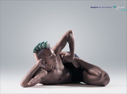 Aquafresh Yoga Master print advertisement