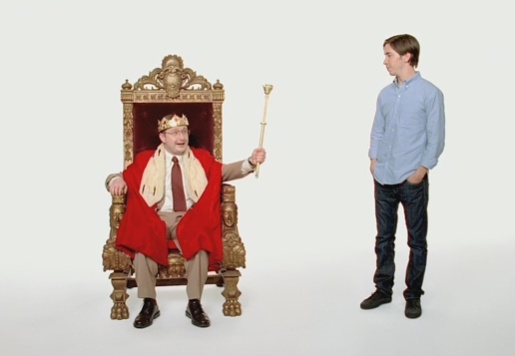 PC on the throne in Get A Mac Apple advertisement