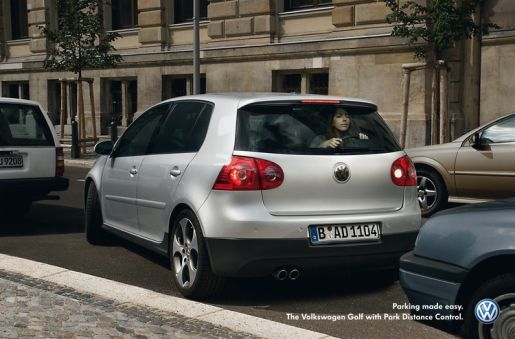 Volkswagen Golf in Parking Made Easy print advertisement