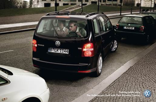 Volkswagen Golf in Parking Made Easy print advertisement