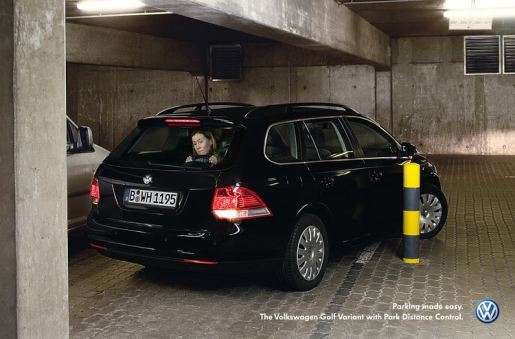 Volkswagen Golf in Parking Made Easy print advertisement