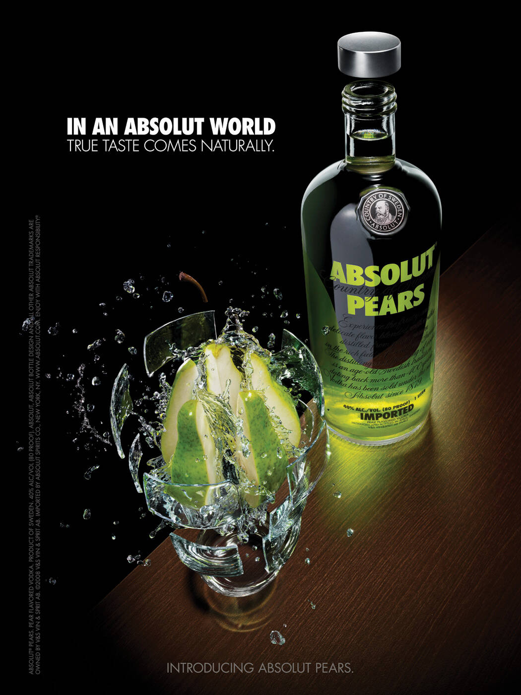 Absolut Pears print ad