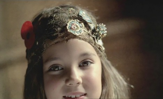 Girl dressed up in Australian Unity TV ad