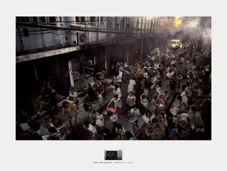 Fire captured by Panasonic Lumix print advertisement